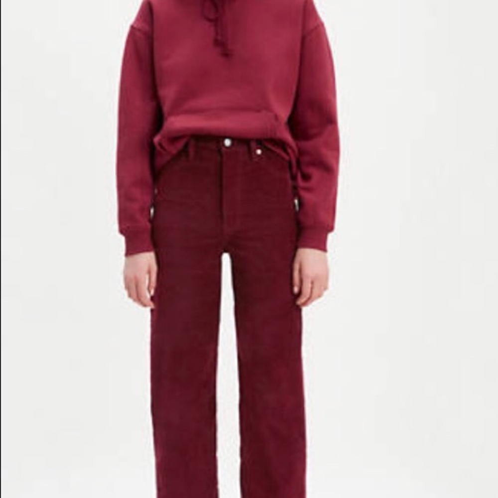 Levis ribcage straight ankle corduroy pants